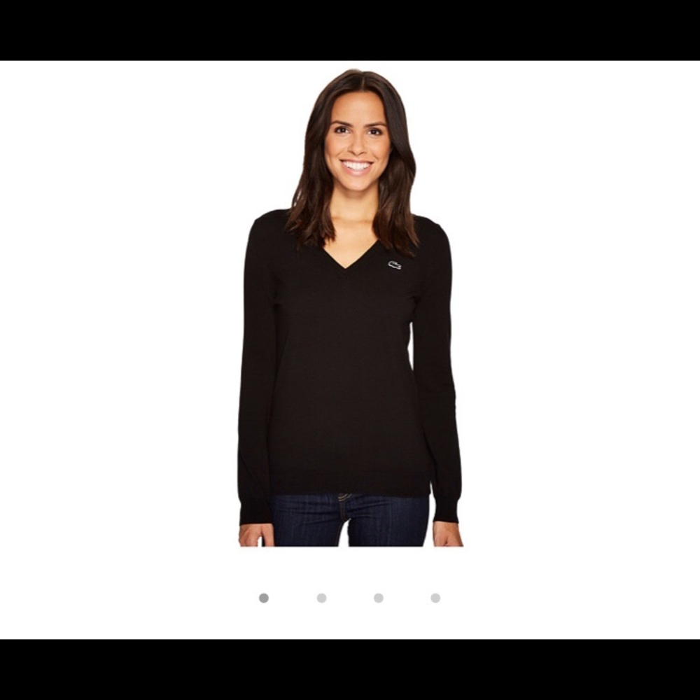 Lacoste Classic Cotton V-Neck Sweater